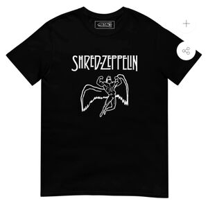 Shred-Zeppelin Black Graphic T-Shirt